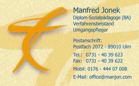 mailto: Manfred Jonek - Verfahrensbeistand & Umgangspfleger Ulm
